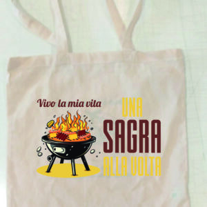 Shopper con manici lunghi - 100% cotone